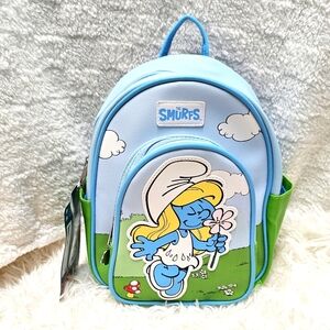 The Smurfs Smurfette Mini Backpack Schoolbag Y2K Kids Girls Teen